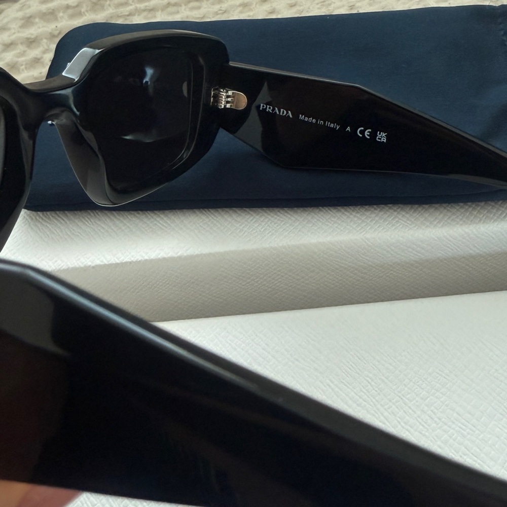 Prada Rectangular Black Sunglasses - image 7
